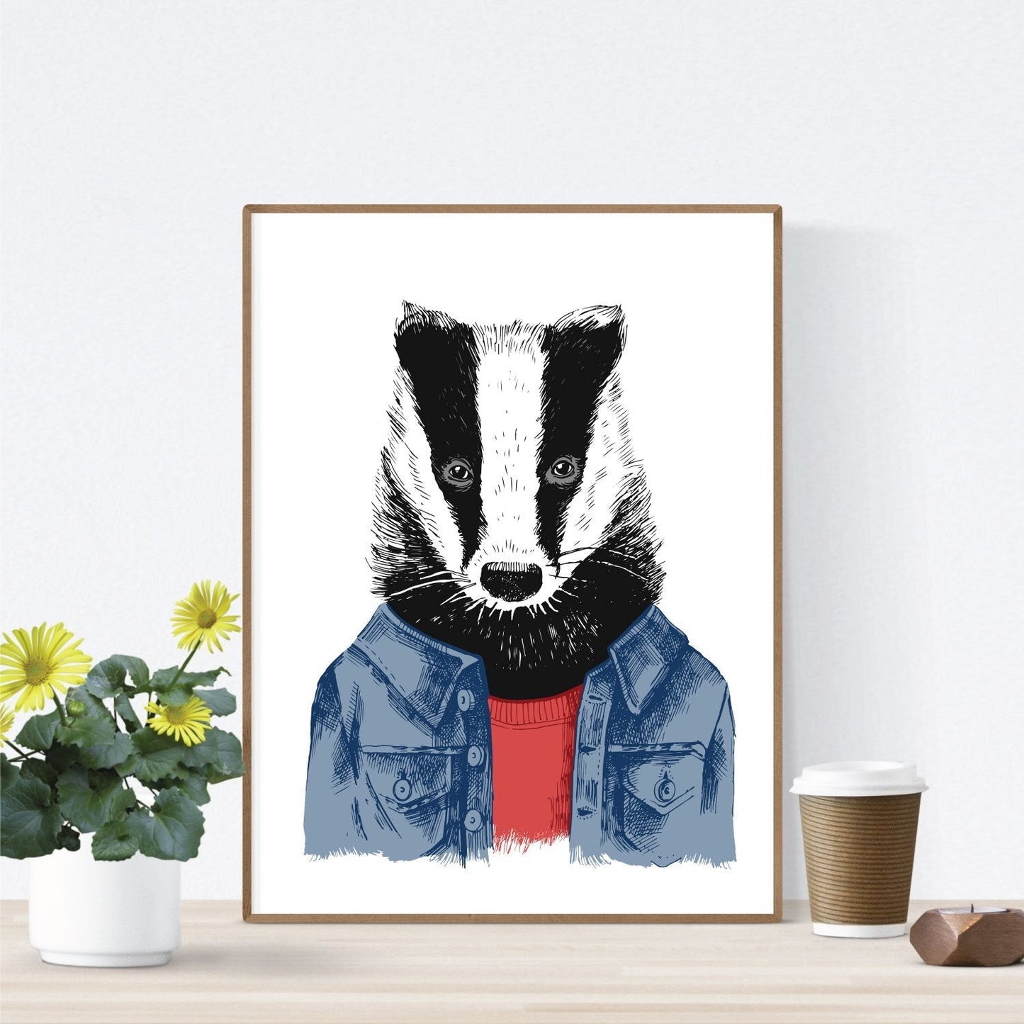 Set de dos láminas ANIMALES ILUSTRADOS. Pack de dos poster para enmarcar con ilustraciones de animales. Regalo para los amigos de los animales. Decoracion del hogar. Papel 250 gr. Nacnic-Artwork-Nacnic-Nacnic Estudio SL