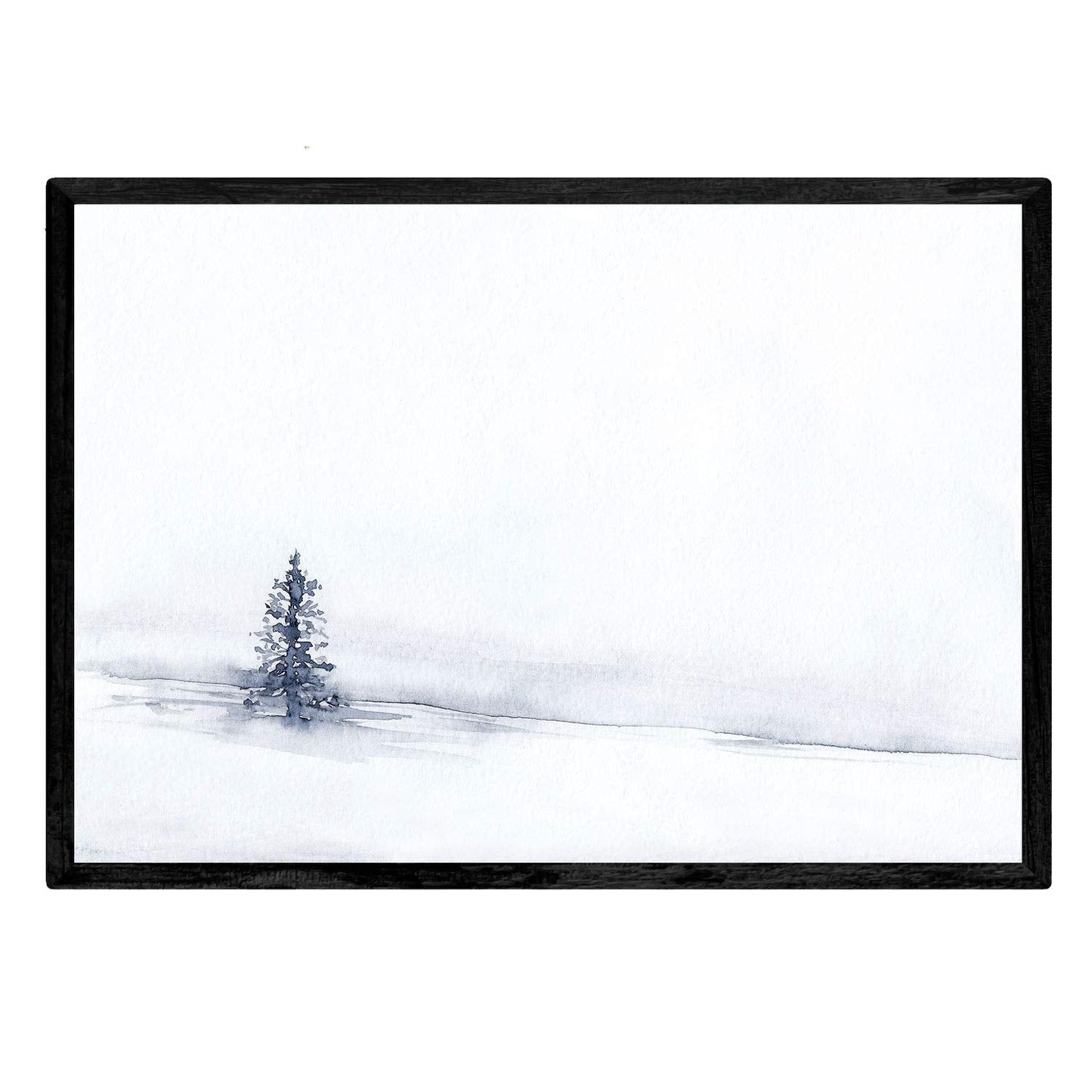 Set de dos láminas Invierno nordico blanco y negro. Láminas estilo nórdico para enmarcar-Artwork-Nacnic-Nacnic Estudio SL
