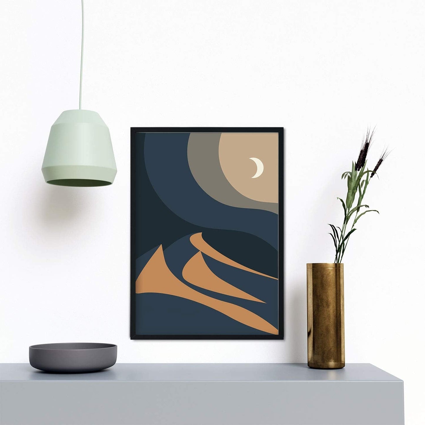 Set de dos posters de paisajes abstractos. Pack de láminas Noche con diseños a color inspirados en paisajes reales.-Artwork-Nacnic-Nacnic Estudio SL