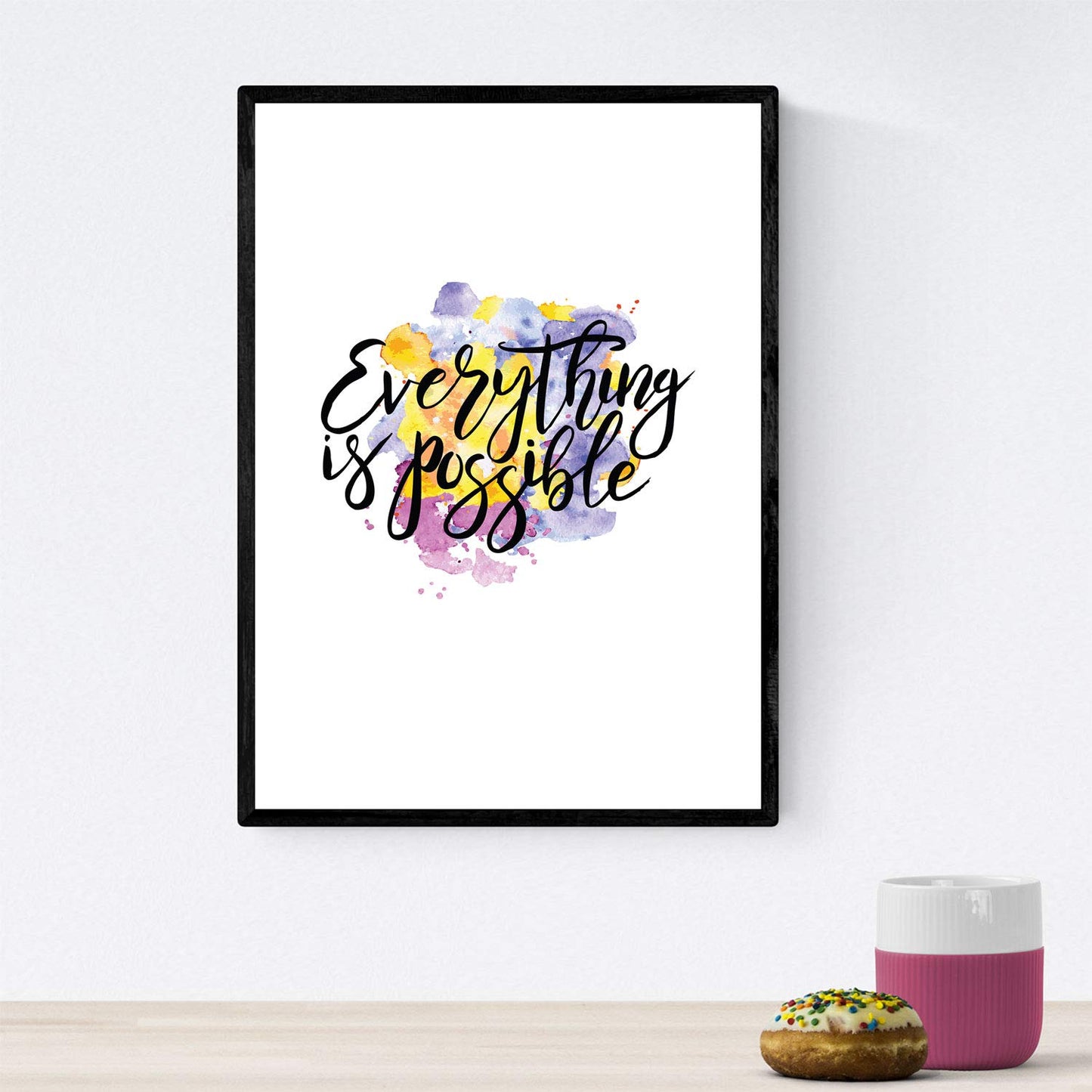 Set de láminas con mensajes felices y coloridos. Pack de posters 'Posible'.-Artwork-Nacnic-Nacnic Estudio SL