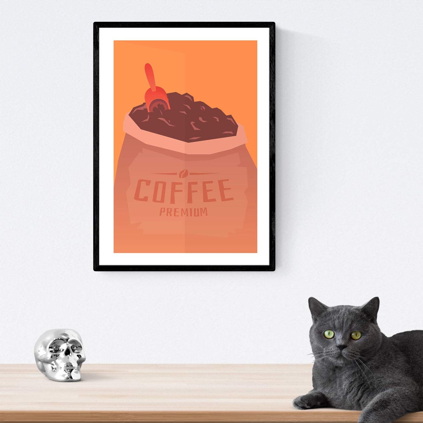 Set de láminas de café. Posters de tipos de café. Café retro 1.-Artwork-Nacnic-Nacnic Estudio SL