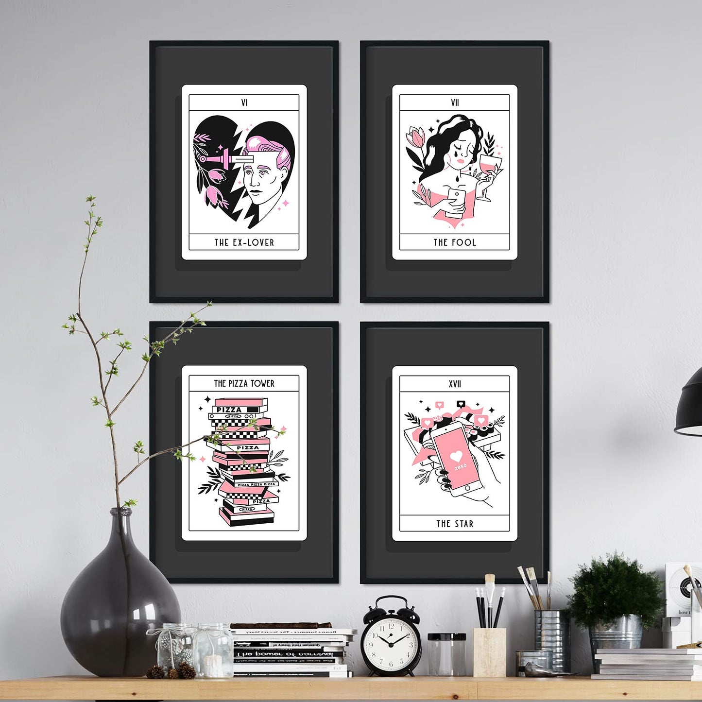 Set de Láminas en Tonos cálidos. Pósters con originales ilustraciones de las cartas Tarot.-Artwork-Nacnic-Nacnic Estudio SL