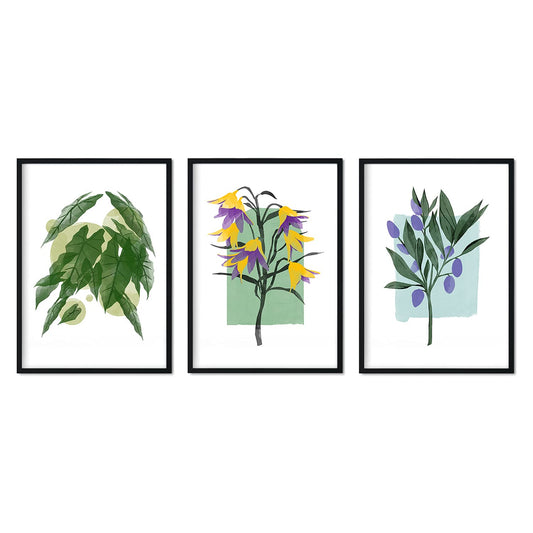 Set de láminas Flores. Pósters con ilustraciones de plantas y flores en estilo acuarela.-Artwork-Nacnic-Nacnic Estudio SL