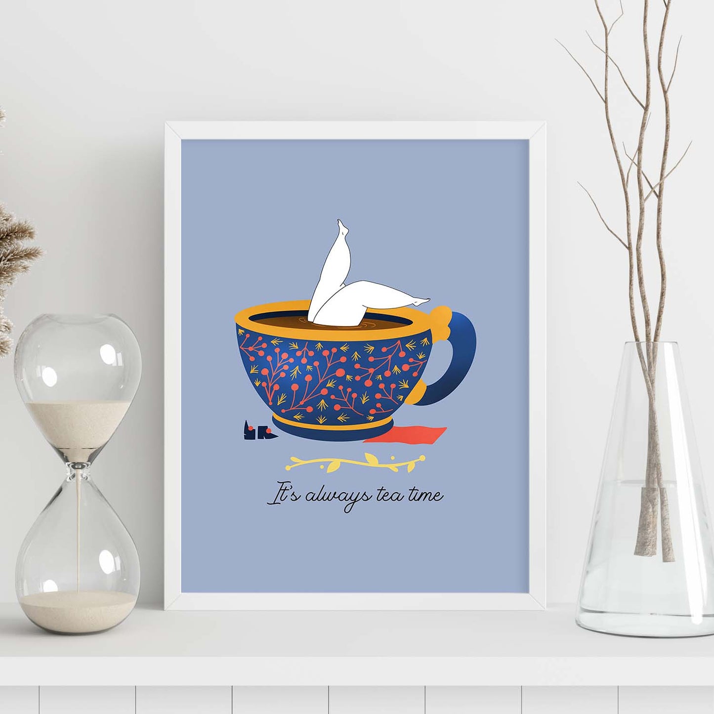 Set de láminas Hora del té. Pósters con ilustraciones para amantes del té y el café.-Artwork-Nacnic-Nacnic Estudio SL