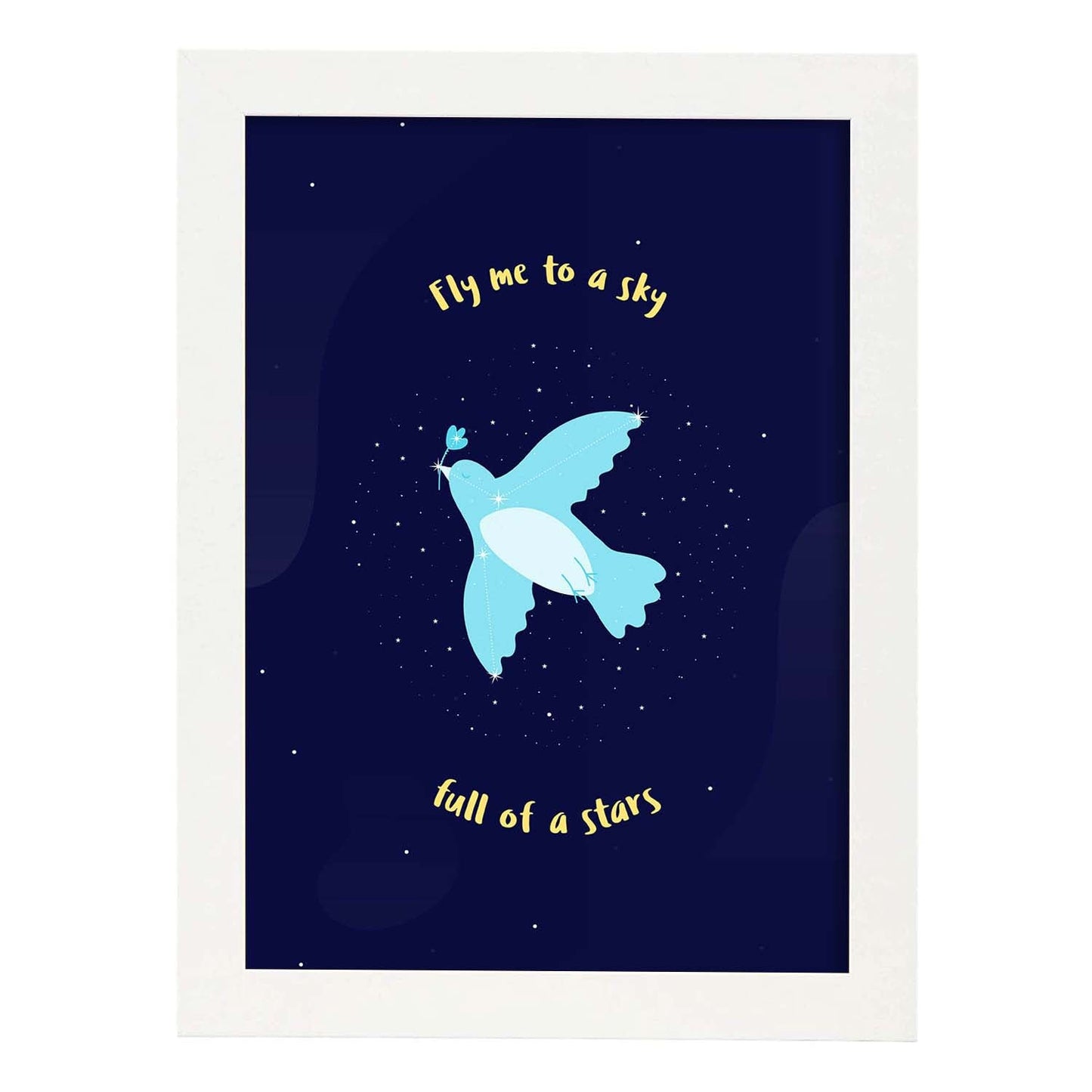 Set de láminas Llevame al cielo. Pósters de mascotas para amantes de los animales.-Artwork-Nacnic-A3-Marco Blanco-Nacnic Estudio SL