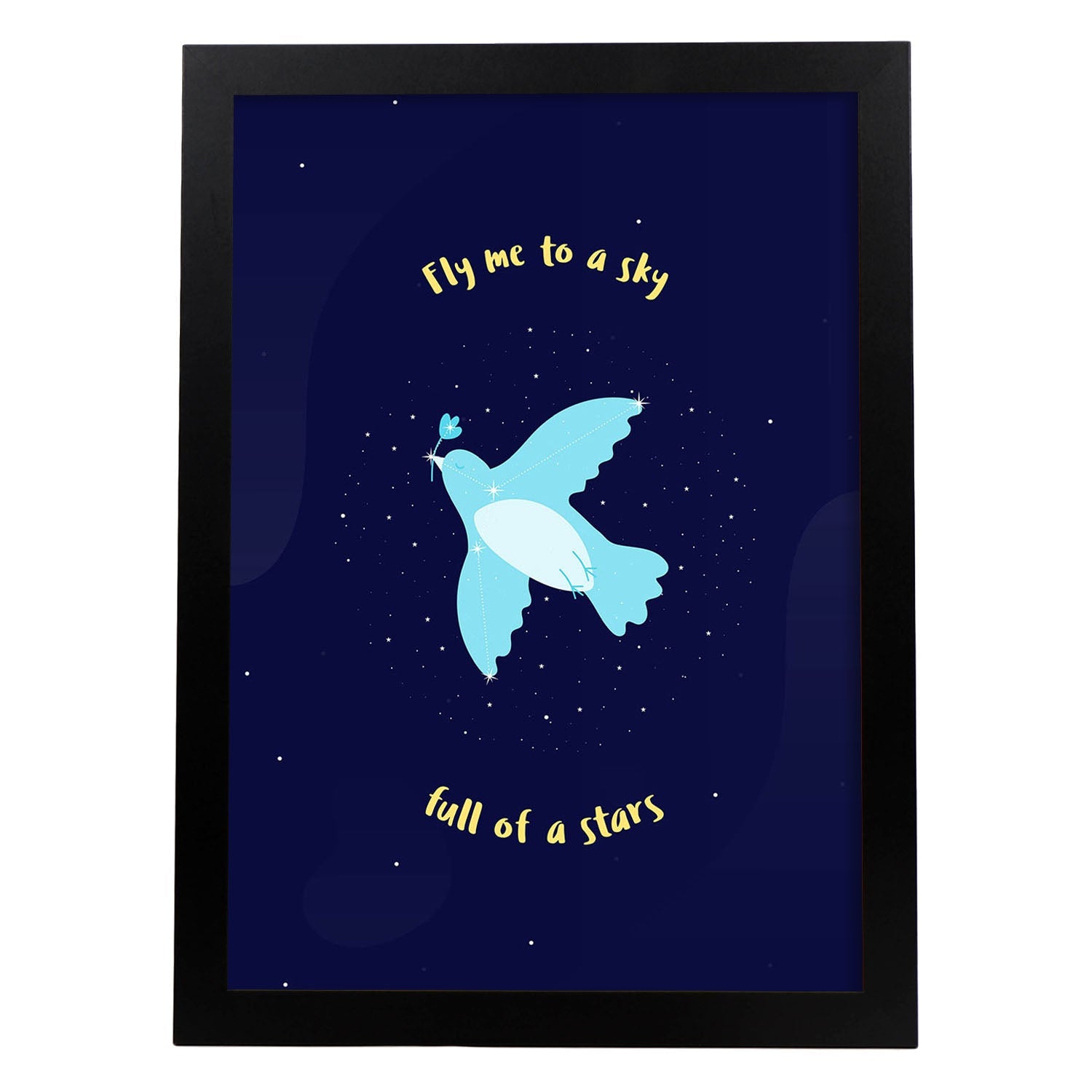 Set de láminas Llevame al cielo. Pósters de mascotas para amantes de los animales.-Artwork-Nacnic-A4-Marco Negro-Nacnic Estudio SL