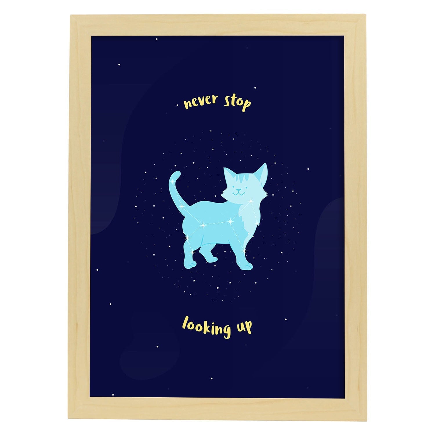 Set de láminas Nunca pares. Pósters de mascotas para amantes de los animales.-Artwork-Nacnic-A4-Marco Madera clara-Nacnic Estudio SL