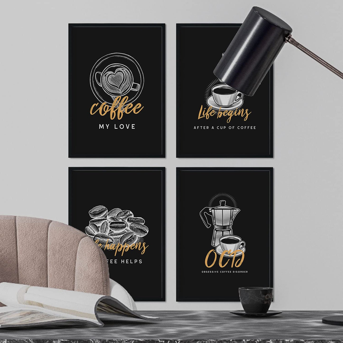 Set de láminas Pack colección. Pósters para cafeterías, restaurantes y amantes del café.-Artwork-Nacnic-Nacnic Estudio SL