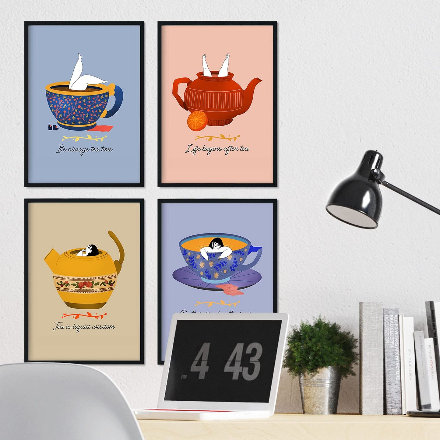 Set de láminas Pack de té 2. Pósters con ilustraciones para amantes del té y el café.-Artwork-Nacnic-Nacnic Estudio SL