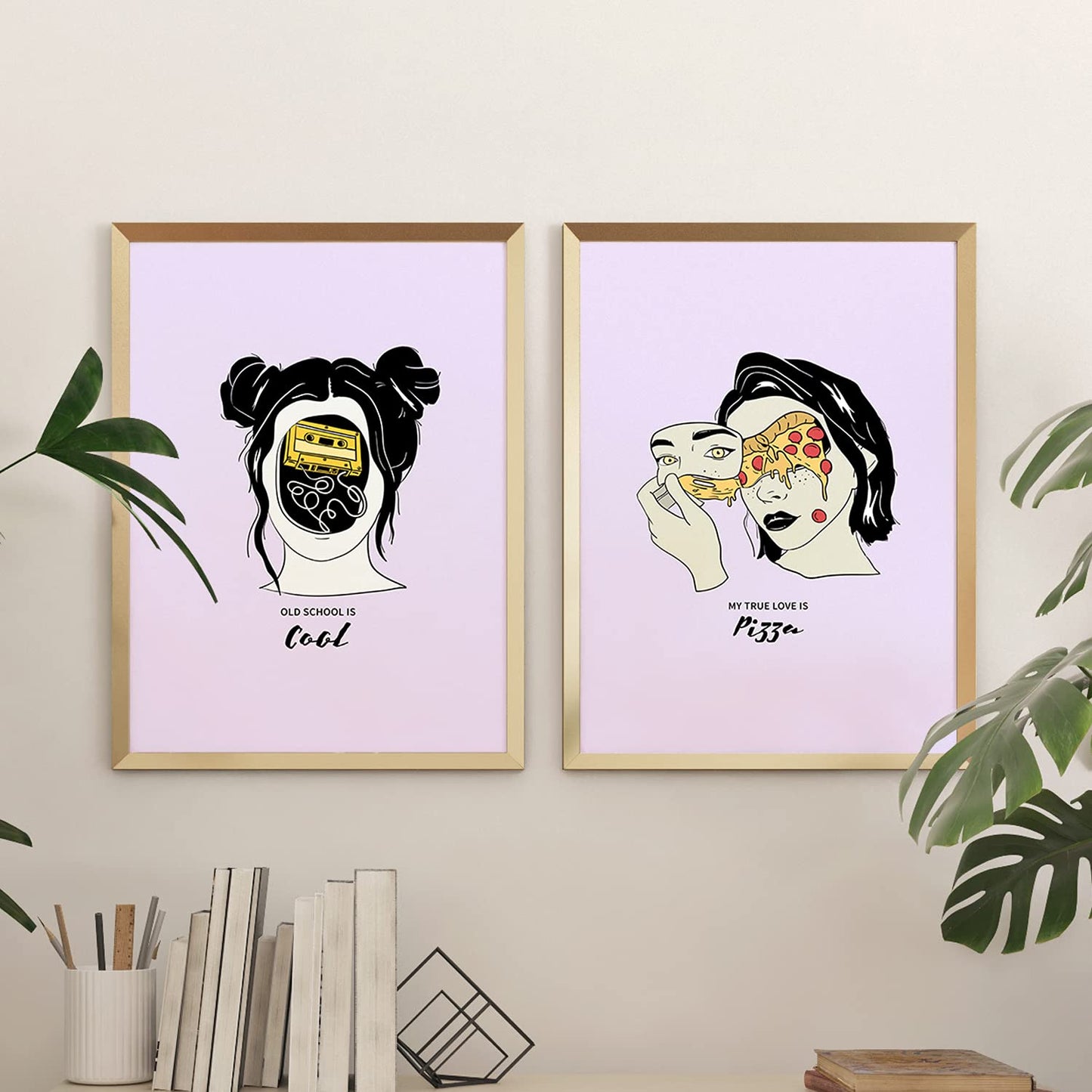 Set de láminas Pack moderna. Pósters con ilustraciones artísticas de cabezas de mujer.-Artwork-Nacnic-Nacnic Estudio SL