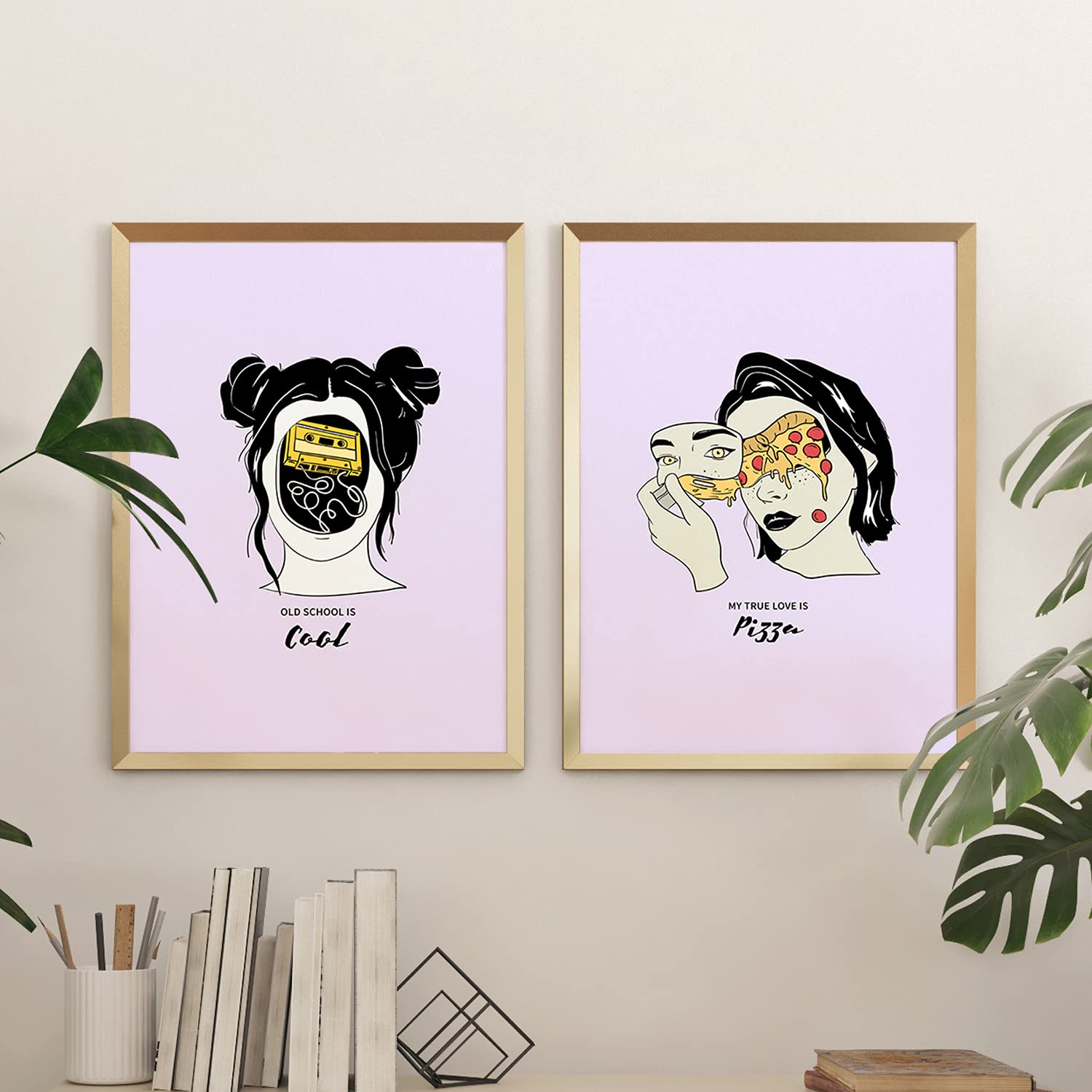 Set de láminas Pack moderna. Pósters con ilustraciones artísticas de cabezas de mujer.-Artwork-Nacnic-Nacnic Estudio SL
