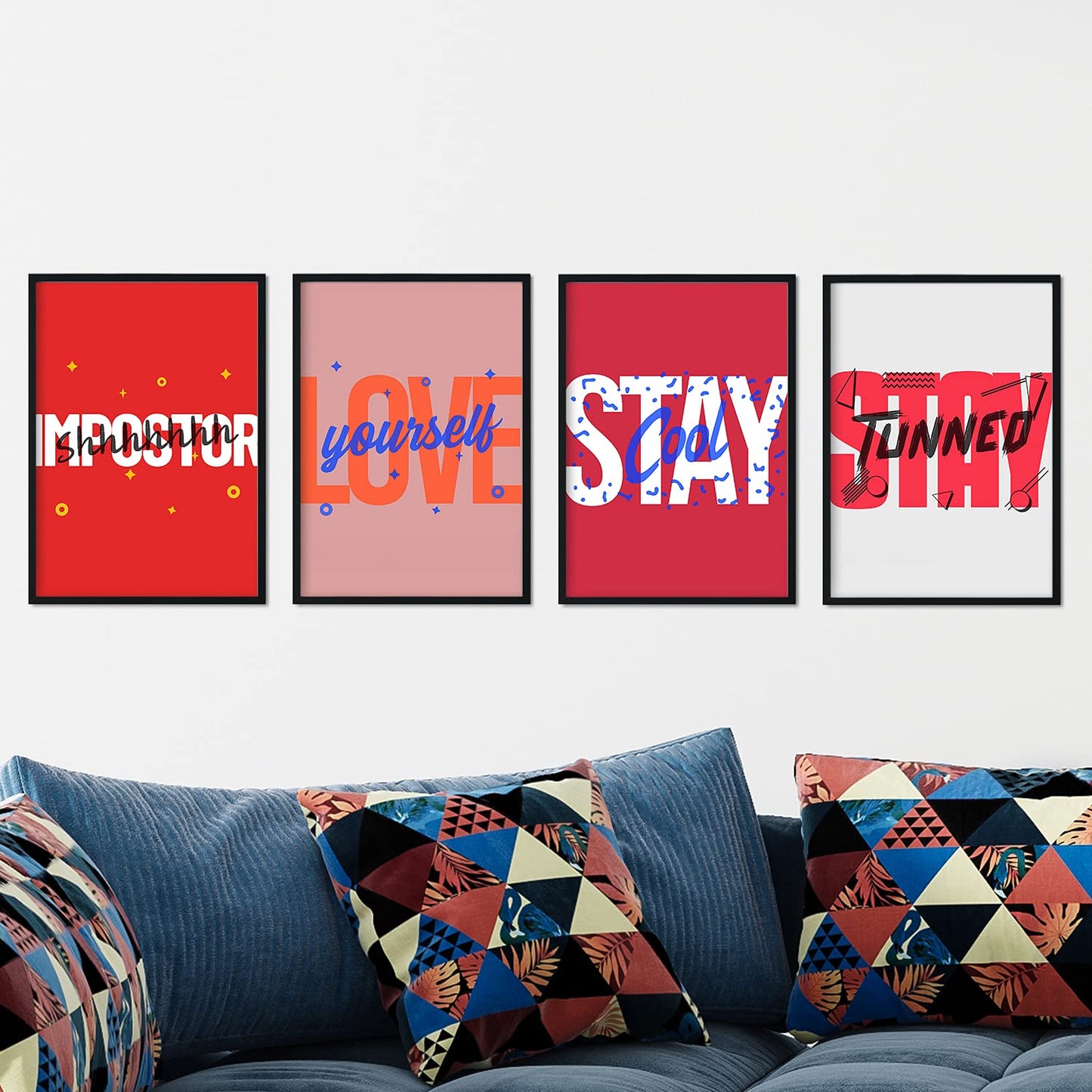 Set de láminas Pack rojos. Pósters con diseño de rótulo y mensajes motivacionales para el día a día.-Artwork-Nacnic-Nacnic Estudio SL