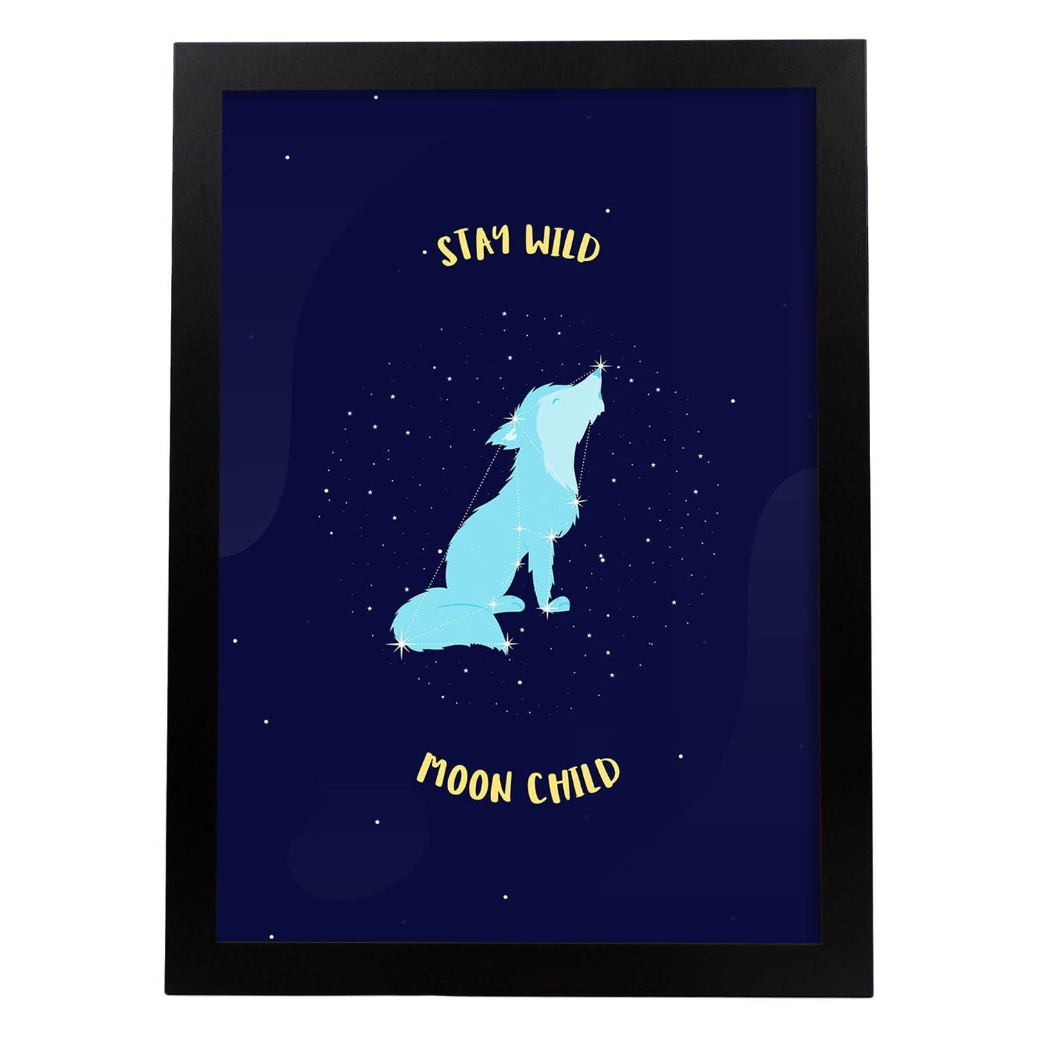 Set de láminas Se salvaje. Pósters de mascotas para amantes de los animales.-Artwork-Nacnic-A3-Marco Negro-Nacnic Estudio SL