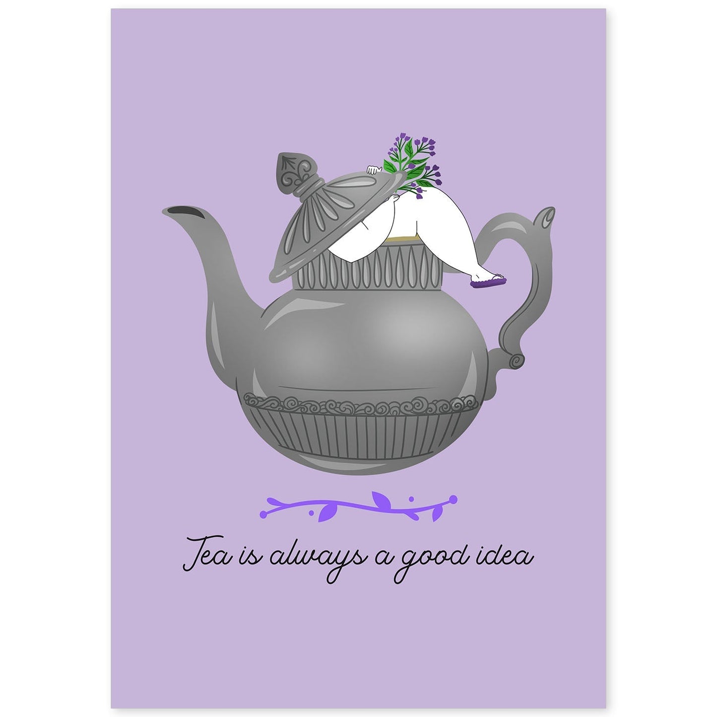 Set de láminas Una buena idea. Pósters con ilustraciones para amantes del té y el café.-Artwork-Nacnic-A4-Sin marco-Nacnic Estudio SL