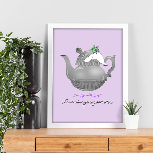 Set de láminas Una buena idea. Pósters con ilustraciones para amantes del té y el café.-Artwork-Nacnic-Nacnic Estudio SL