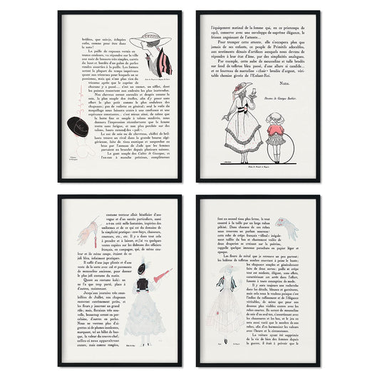 Set de láminas Vintage Texto 1. Pósters con las ilustraciones Art Decó de George Barbier.-Artwork-Nacnic-Nacnic Estudio SL