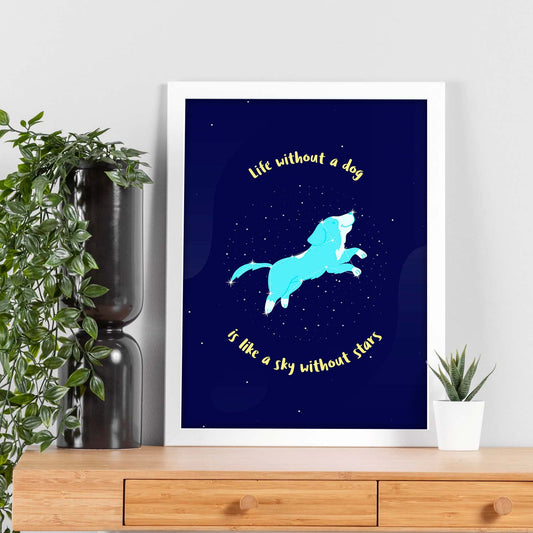 Set de láminas Vivir sin perros. Pósters de mascotas para amantes de los animales.-Artwork-Nacnic-Nacnic Estudio SL