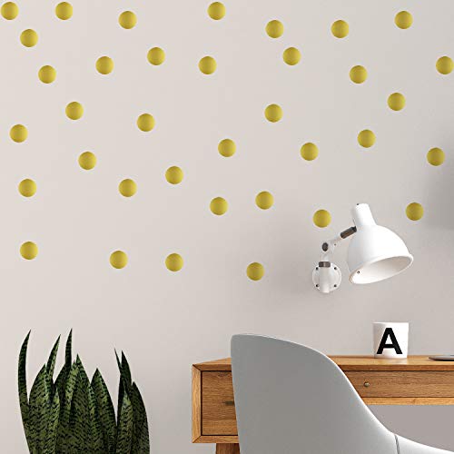 Set de pegatinas de pared CÍRCULOS DE ORO. Pack de 35 unidades. Vinilos decorativos dorados de 7 CM. Decoración para Hogar, Oficina, Tienda.-Nacnic-Nacnic Estudio SL