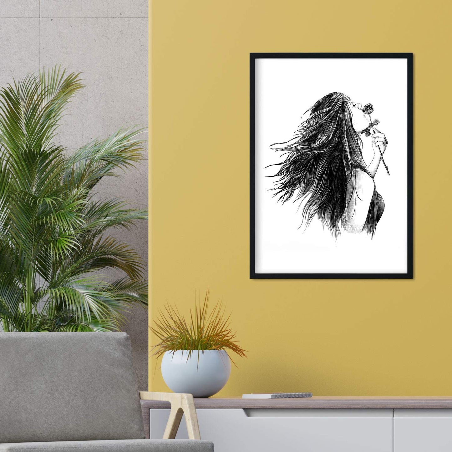 Set de posters eróticos. Láminas Cuerpo Torso Rostro dibujadas con imágenes sensuales del cuerpo femenino.-Artwork-Nacnic-Nacnic Estudio SL