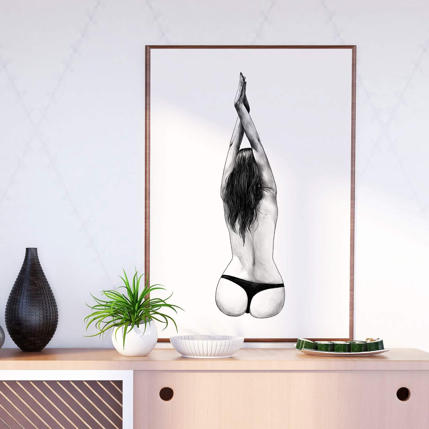 Set de posters eróticos. Láminas Culo espalda piernas dibujadas con imágenes sensuales del cuerpo femenino.-Artwork-Nacnic-Nacnic Estudio SL