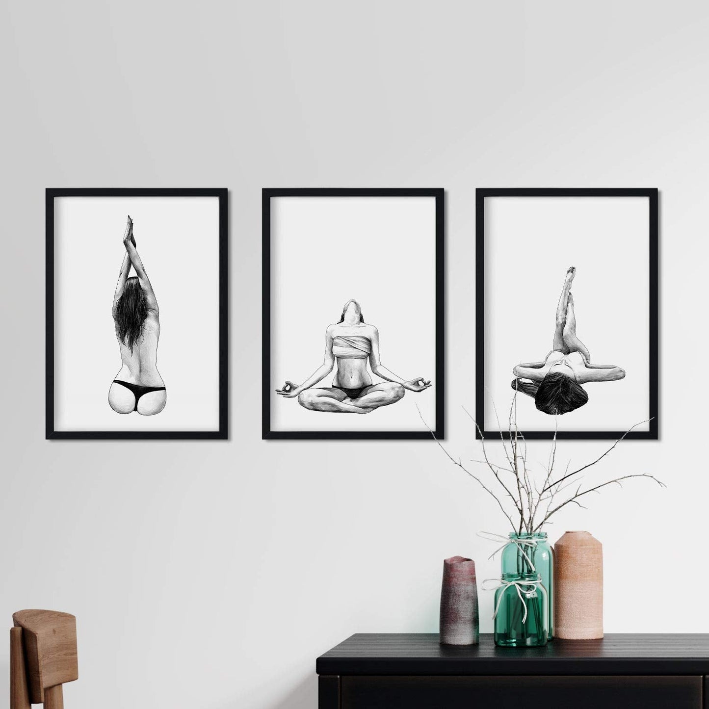 Set de posters eróticos. Láminas Posiciones dibujadas con imágenes sensuales del cuerpo femenino.-Artwork-Nacnic-Nacnic Estudio SL