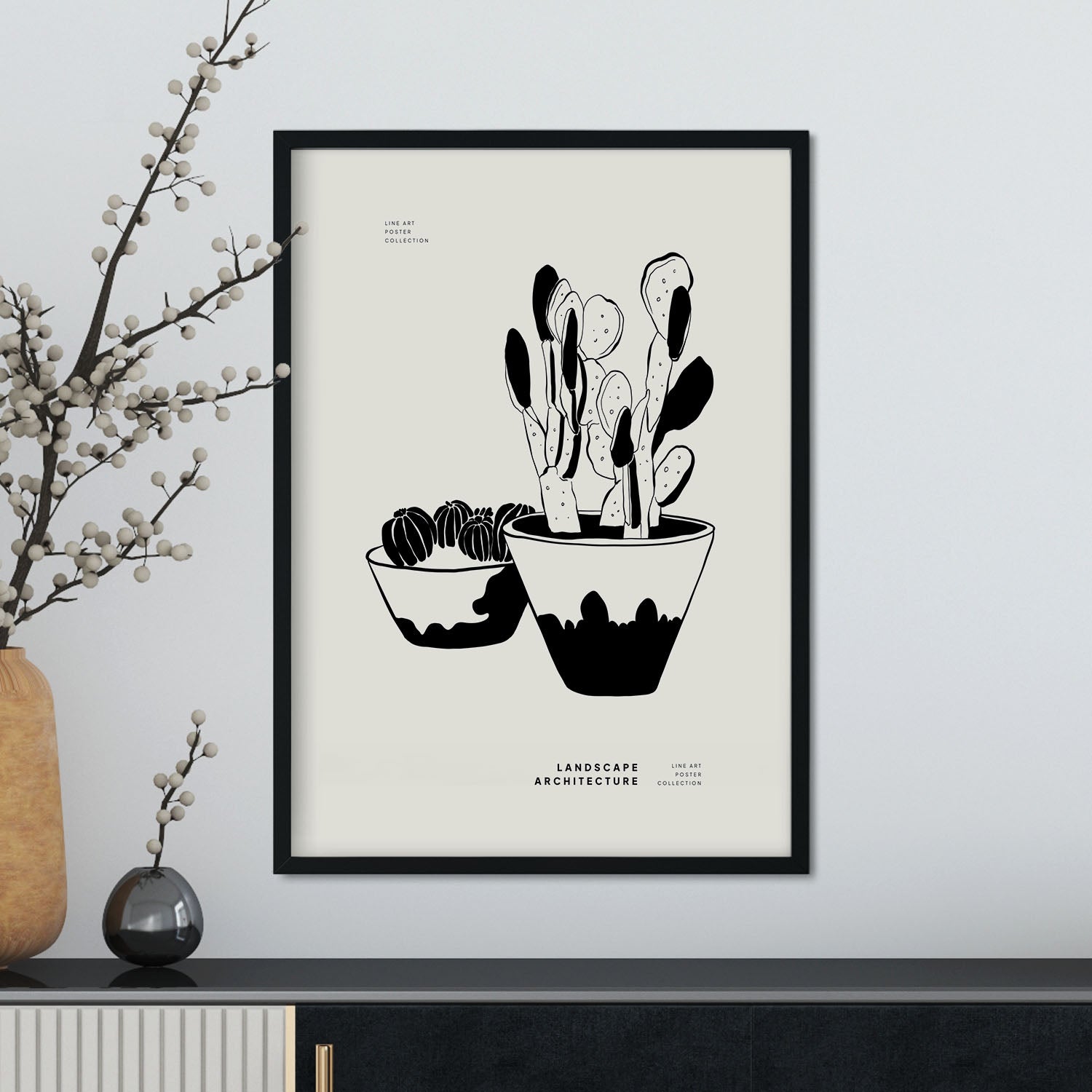 Small Potted Cactus-Artwork-Nacnic-Nacnic Estudio SL
