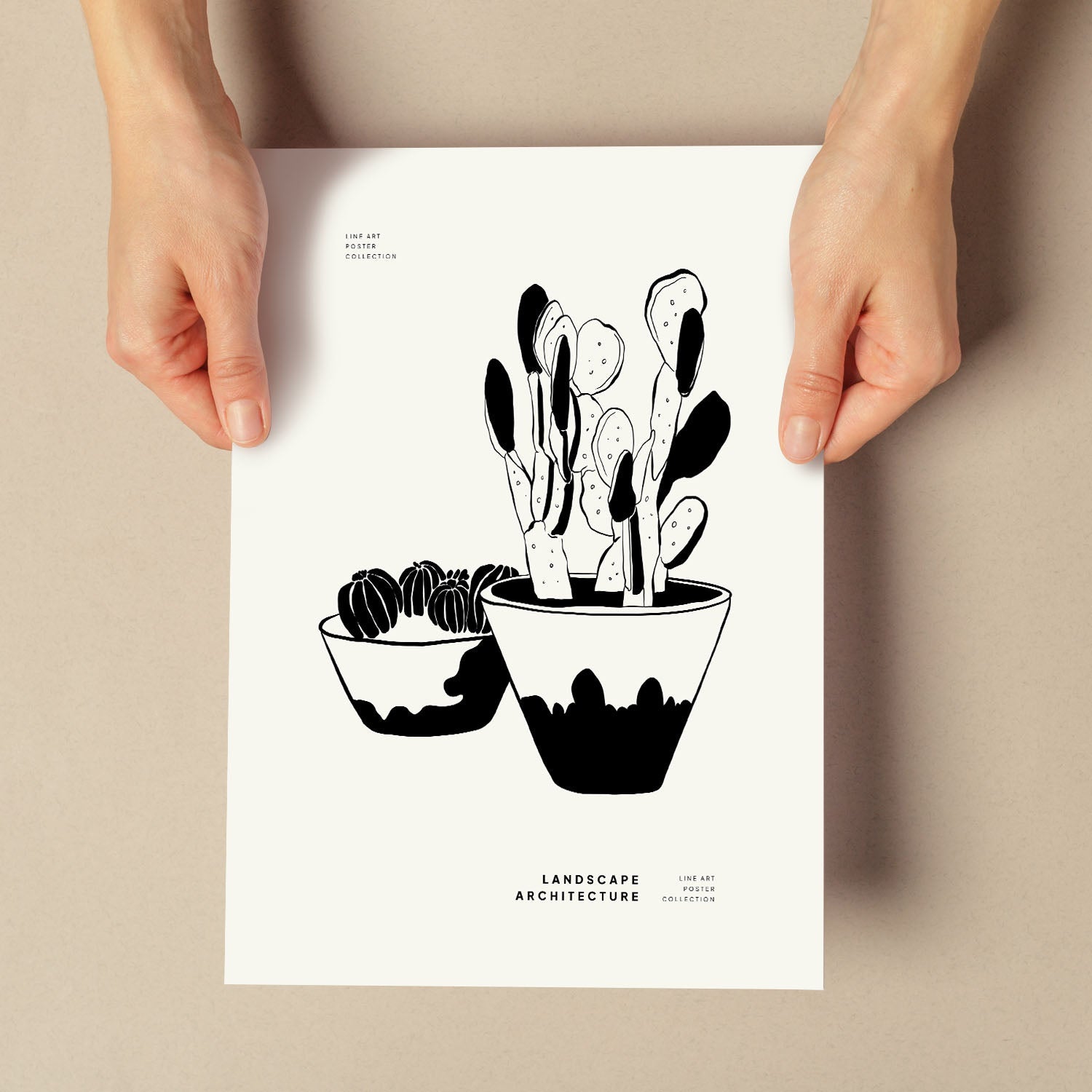 Small Potted Cactus-Artwork-Nacnic-Nacnic Estudio SL