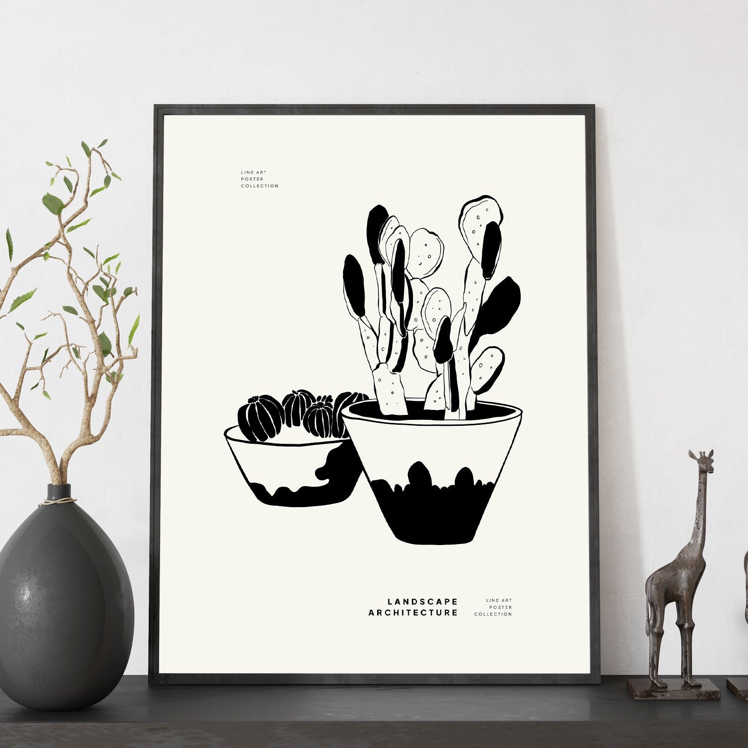 Small Potted Cactus-Artwork-Nacnic-Nacnic Estudio SL