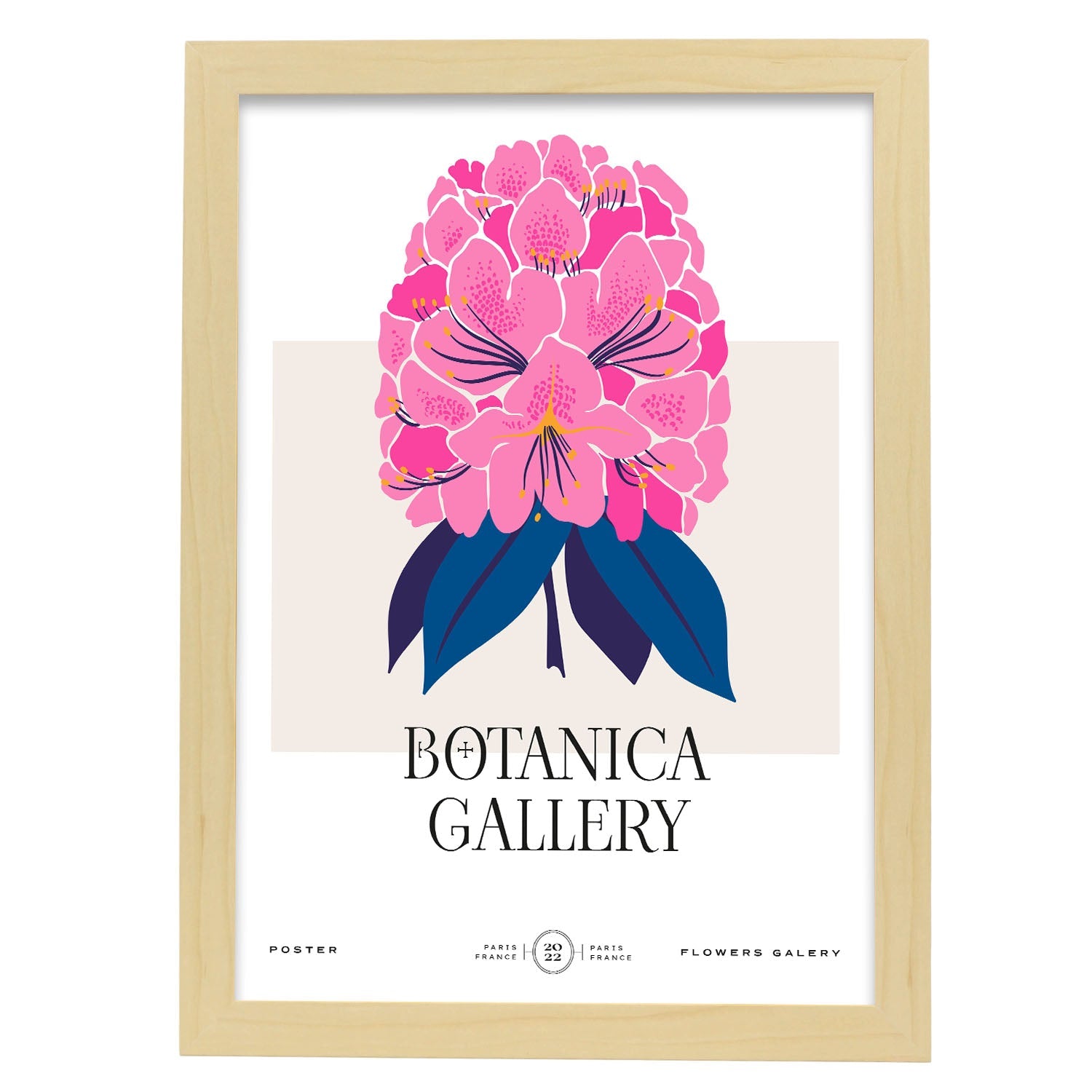 Snapdragon-Artwork-Nacnic-A3-Marco Madera clara-Nacnic Estudio SL