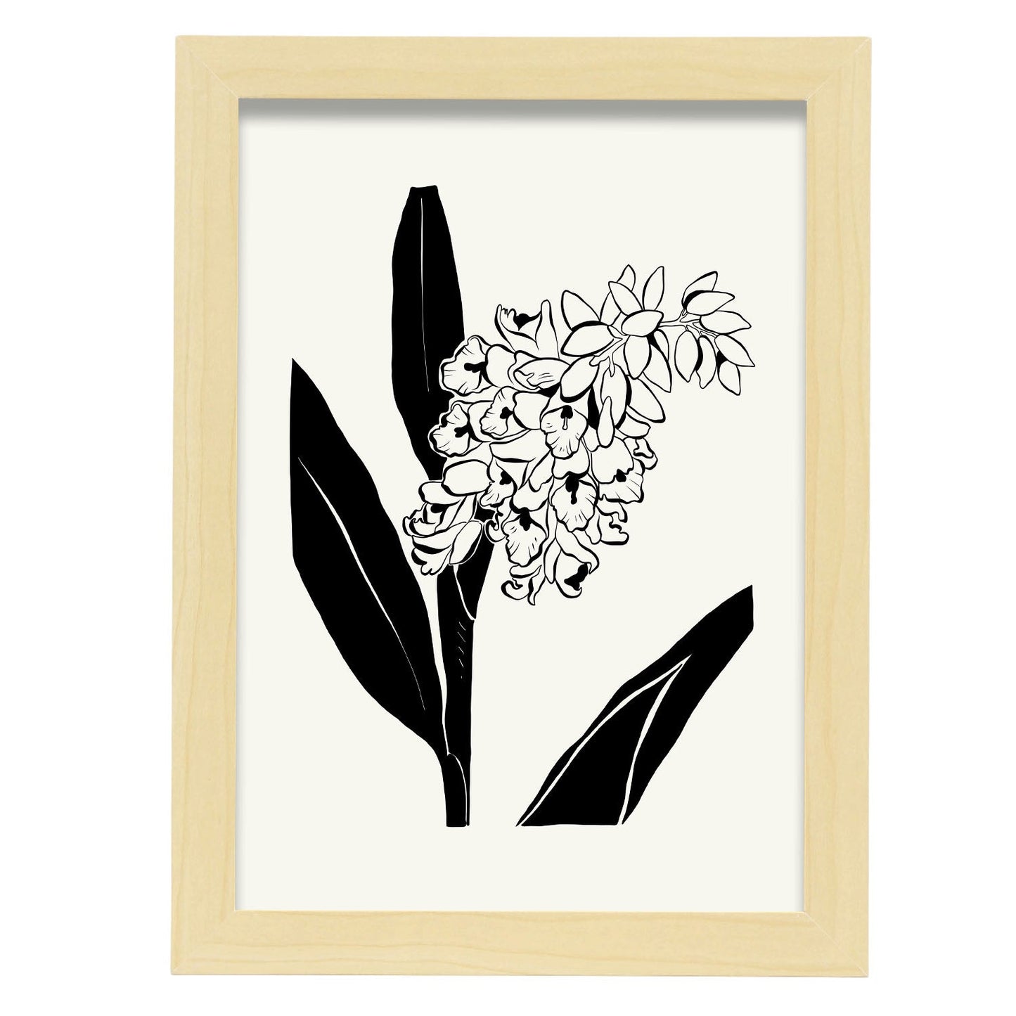 Snapdragon-Artwork-Nacnic-A4-Marco Madera clara-Nacnic Estudio SL