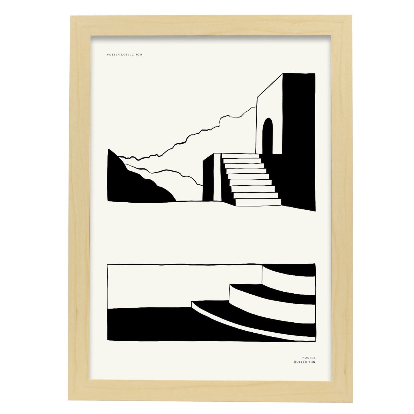 Stairs-Artwork-Nacnic-A3-Marco Madera clara-Nacnic Estudio SL