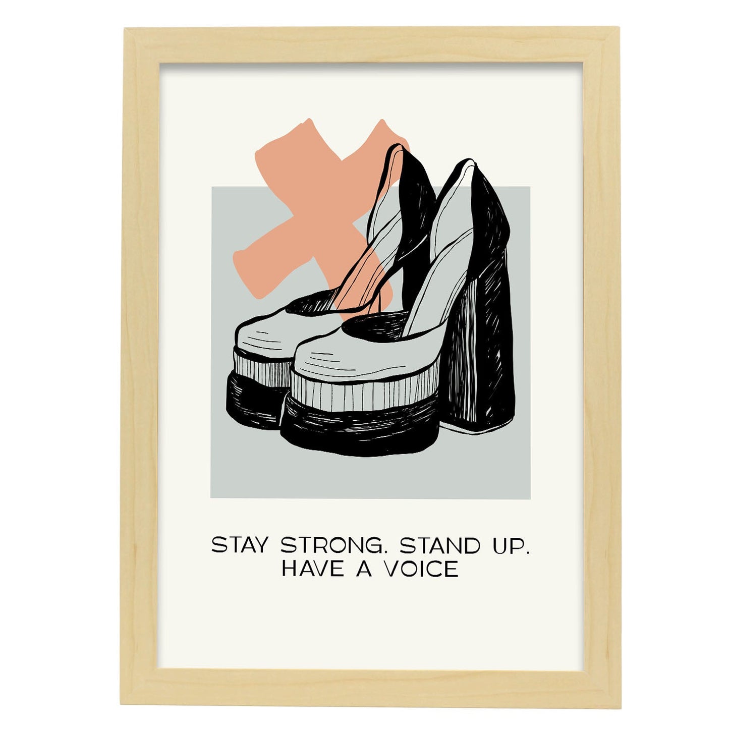 Stand up-Artwork-Nacnic-A3-Marco Madera clara-Nacnic Estudio SL