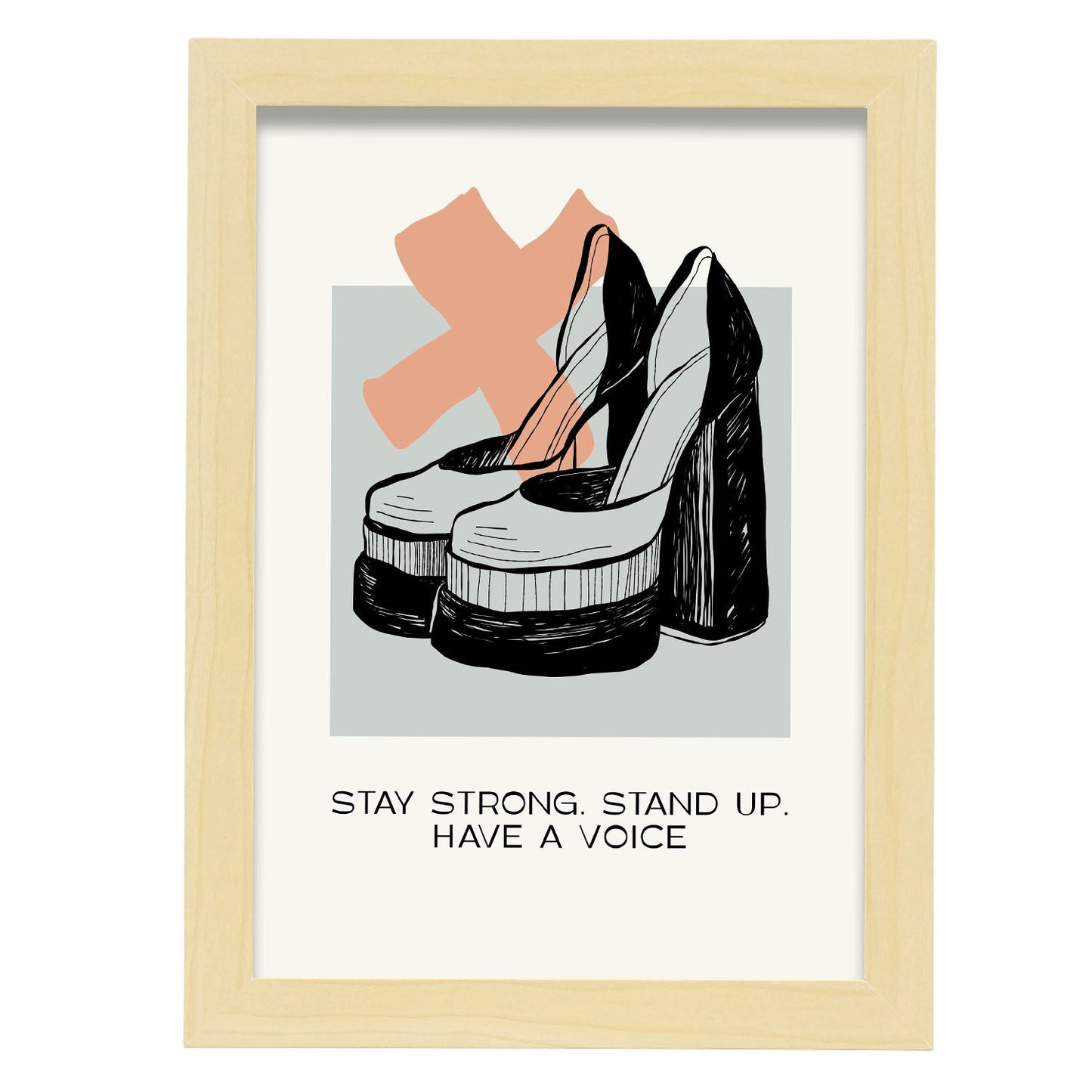 Stand up-Artwork-Nacnic-A4-Marco Madera clara-Nacnic Estudio SL