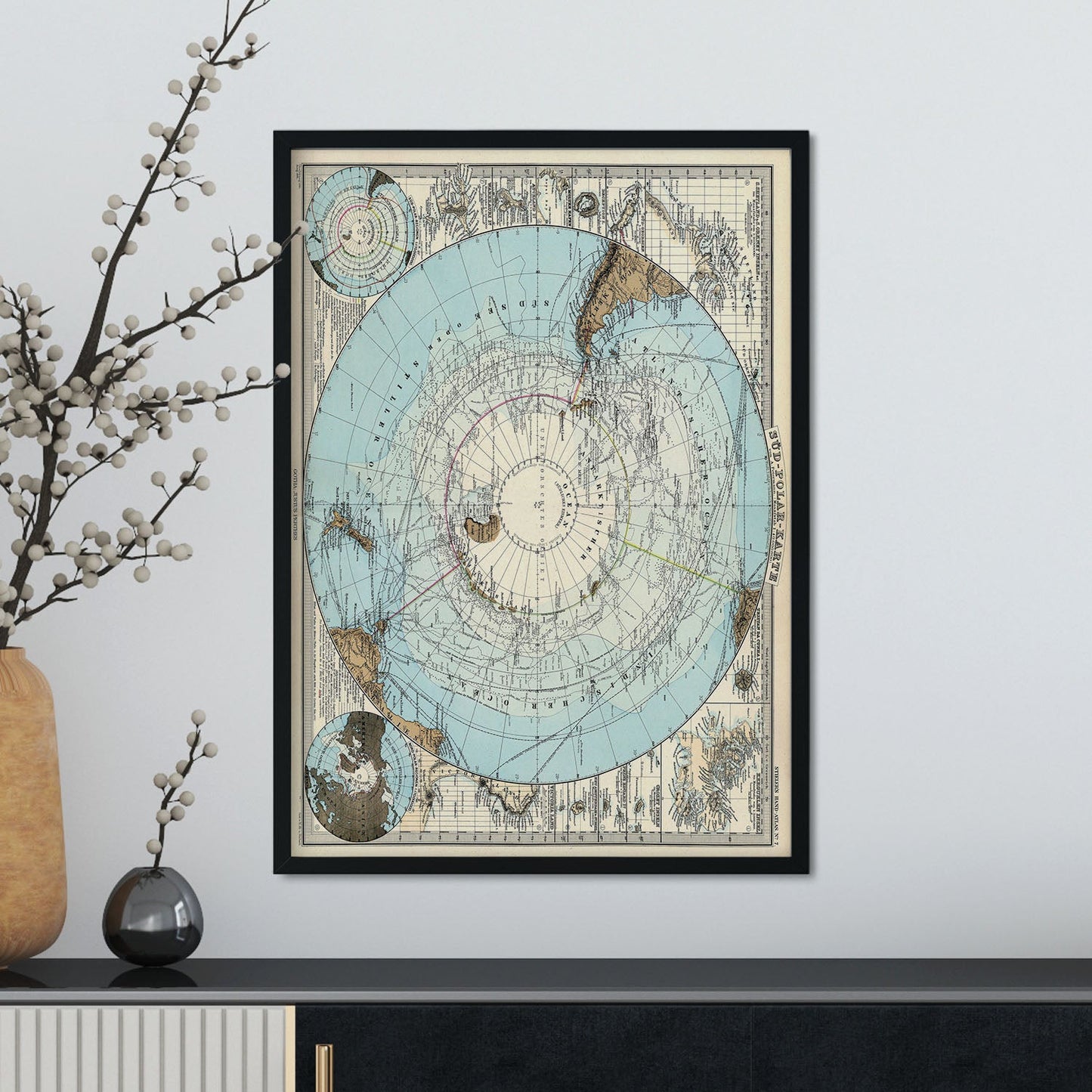 Stielers_Handatlas_1891_map-of-Antarctic-Artwork-Nacnic-Nacnic Estudio SL
