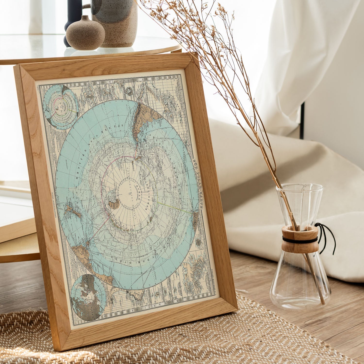 Stielers_Handatlas_1891_map-of-Antarctic-Artwork-Nacnic-Nacnic Estudio SL