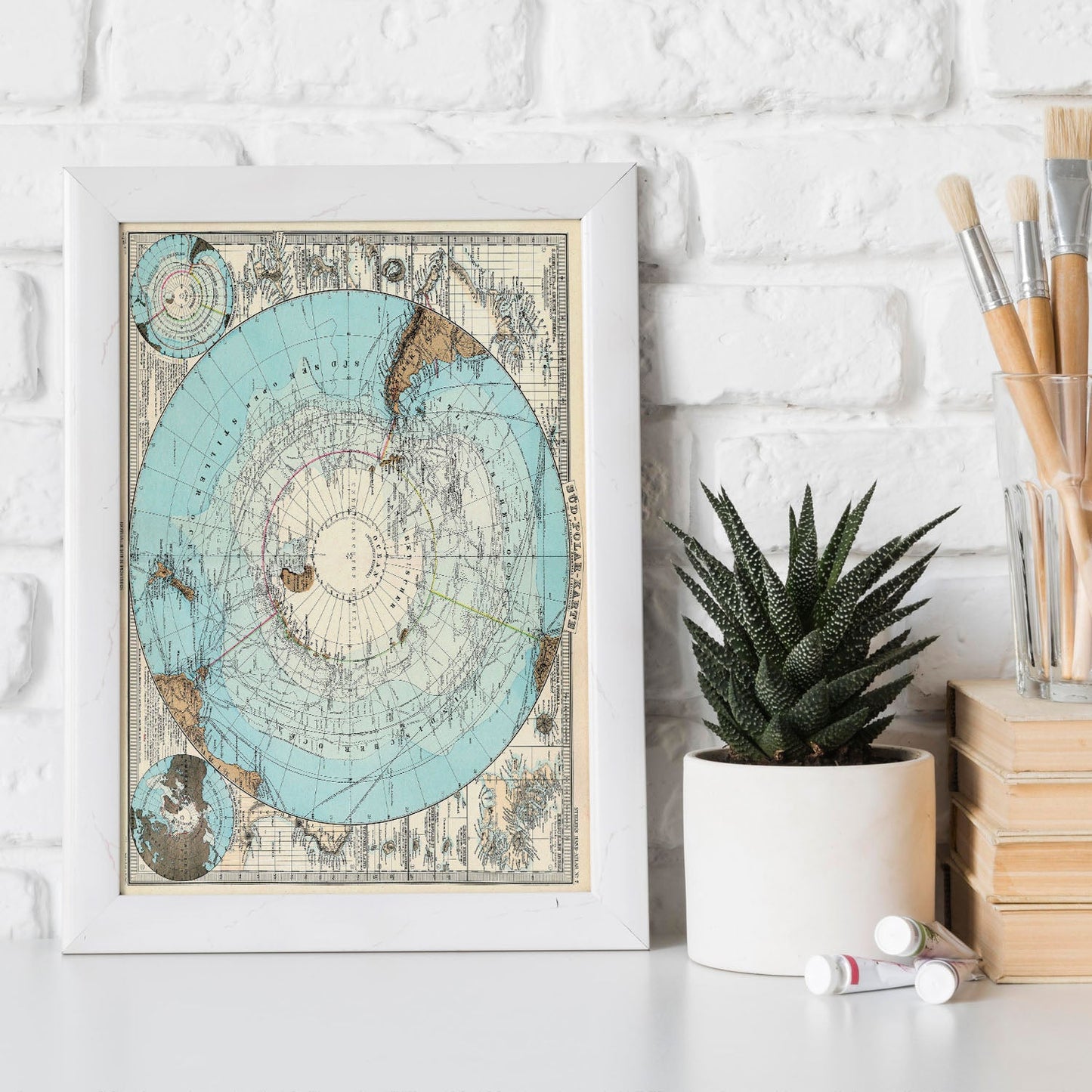 Stielers_Handatlas_1891_map-of-Antarctic-Artwork-Nacnic-Nacnic Estudio SL