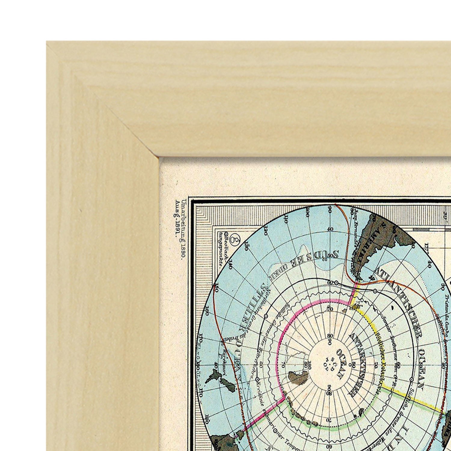 Stielers_Handatlas_1891_map-of-Antarctic-Artwork-Nacnic-Nacnic Estudio SL