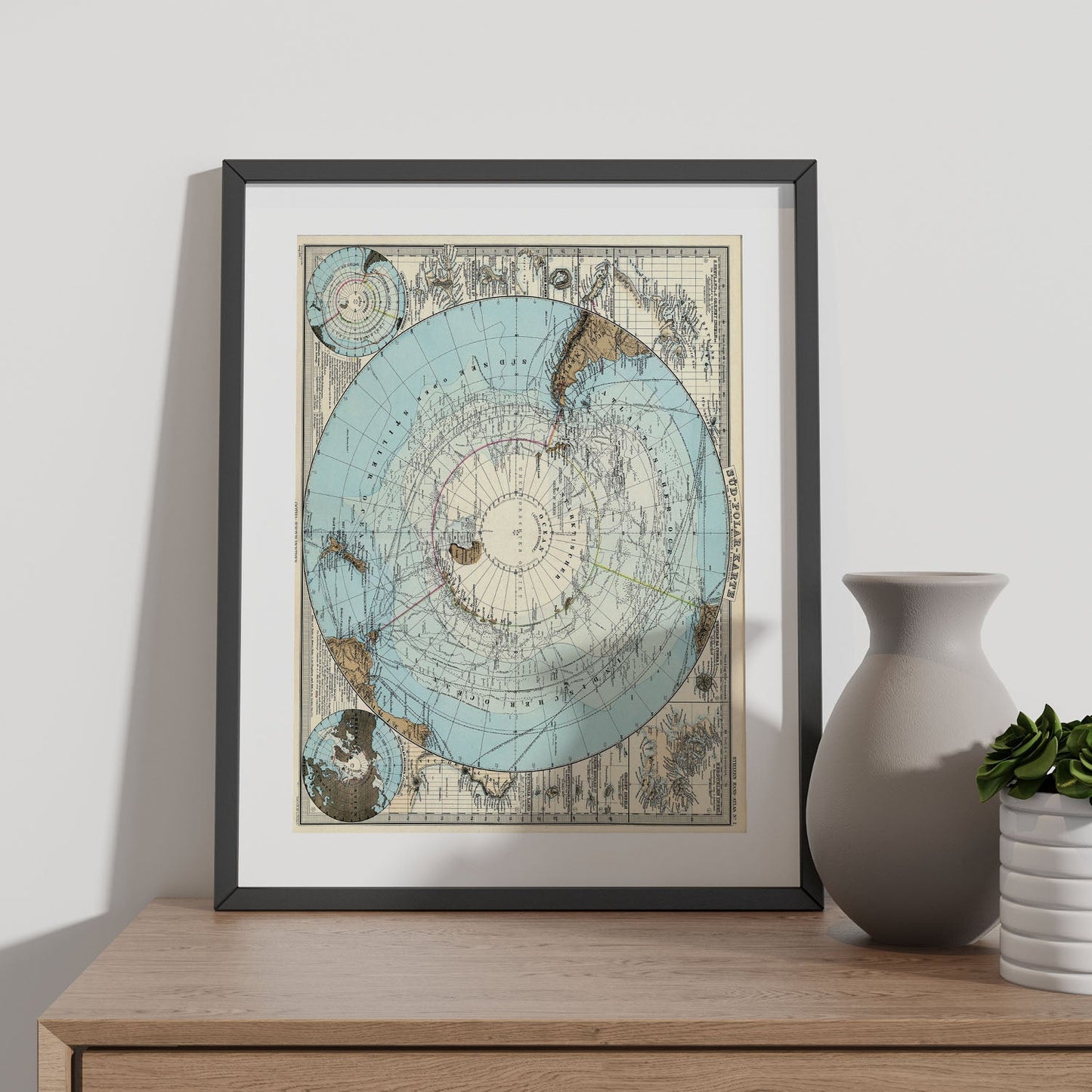 Stielers_Handatlas_1891_map-of-Antarctic-Artwork-Nacnic-Nacnic Estudio SL