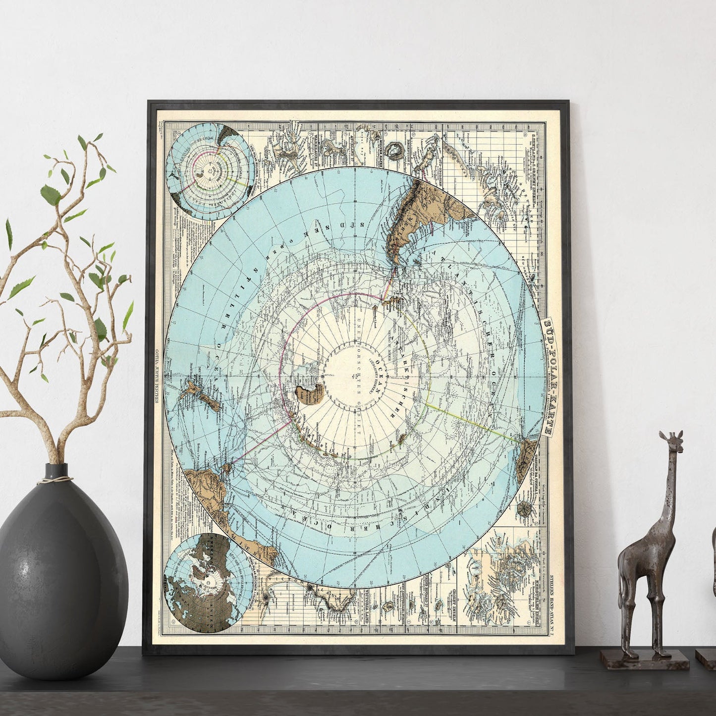 Stielers_Handatlas_1891_map-of-Antarctic-Artwork-Nacnic-Nacnic Estudio SL