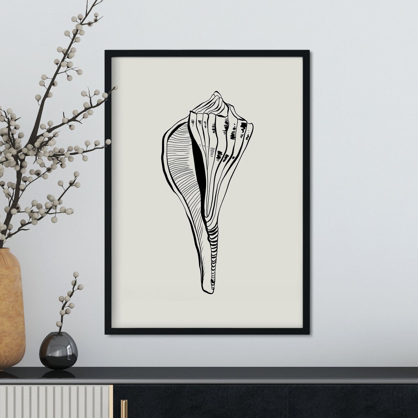 Stripped Fox conch-Artwork-Nacnic-Nacnic Estudio SL