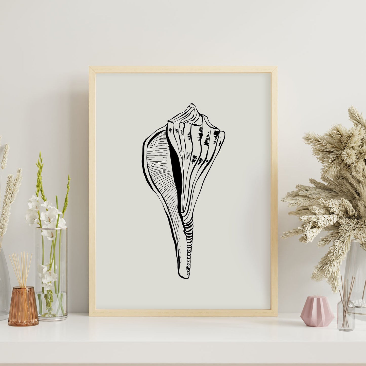 Stripped Fox conch-Artwork-Nacnic-Nacnic Estudio SL