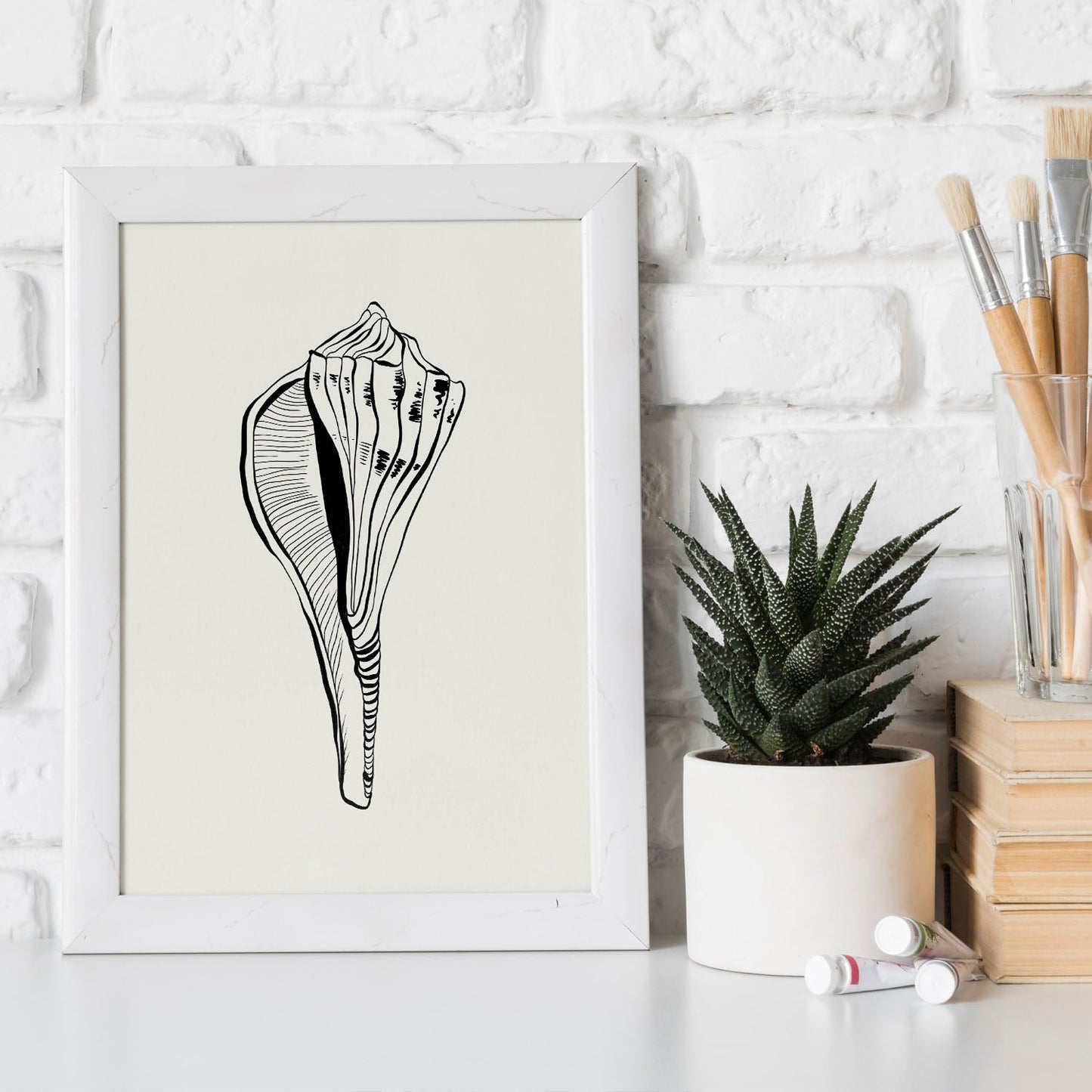 Stripped Fox conch-Artwork-Nacnic-Nacnic Estudio SL