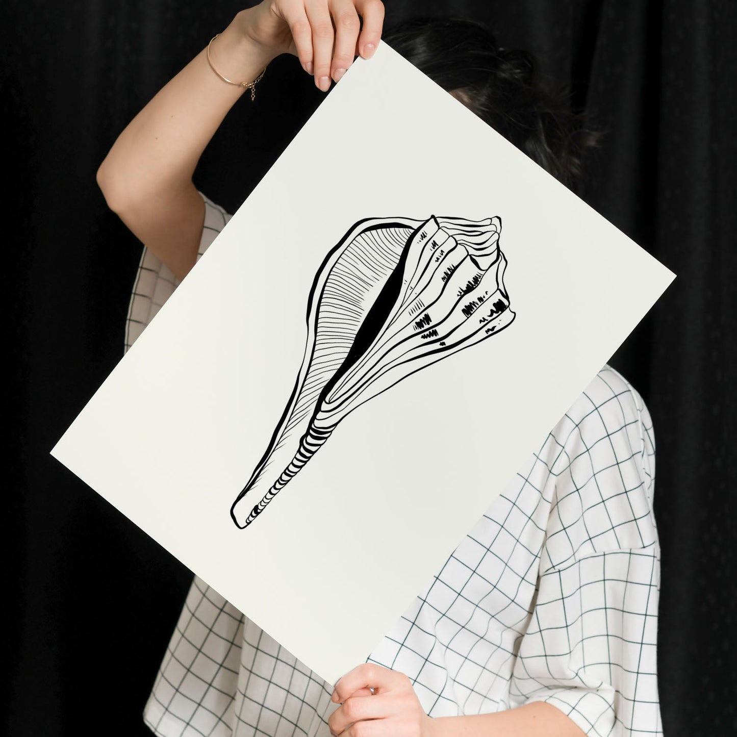 Stripped Fox conch-Artwork-Nacnic-Nacnic Estudio SL
