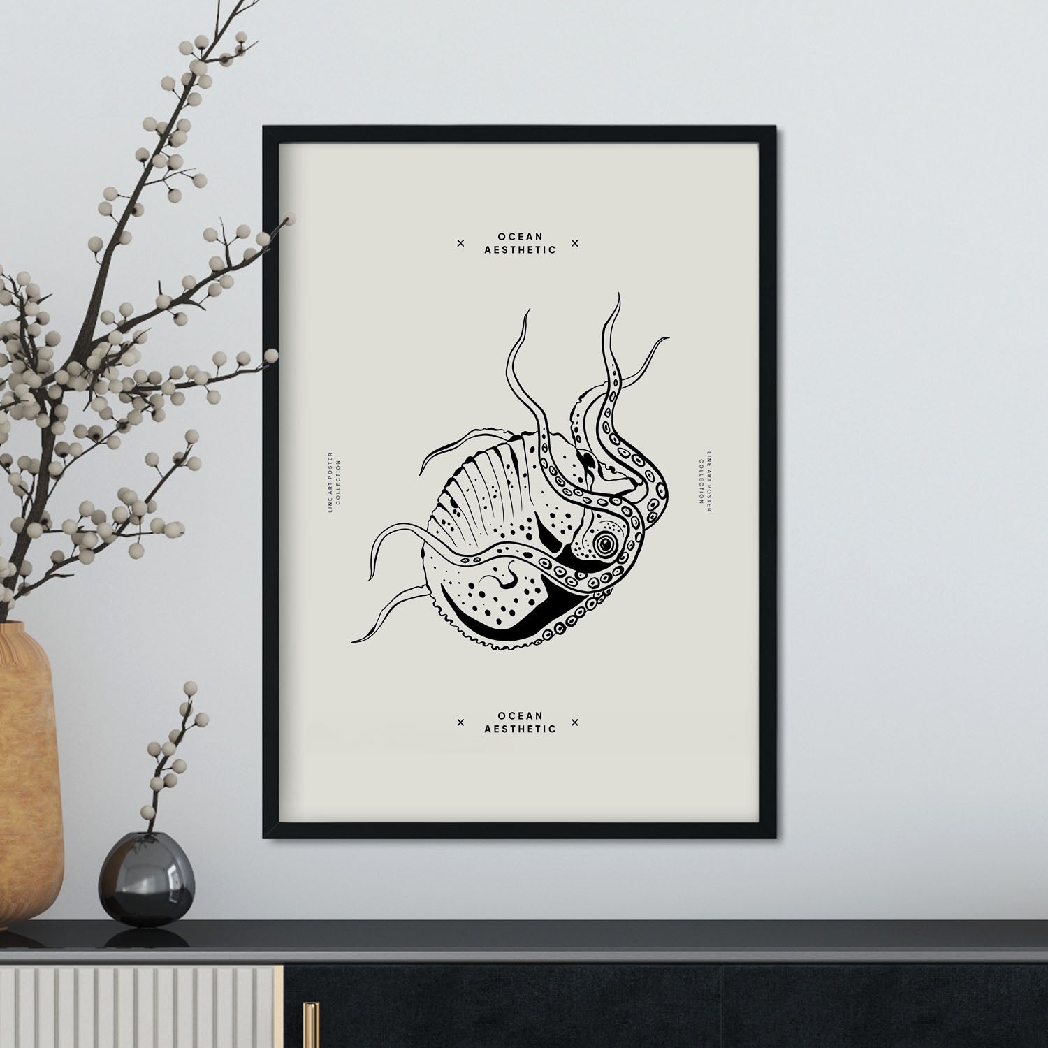 Stripped Octopus-Artwork-Nacnic-Nacnic Estudio SL