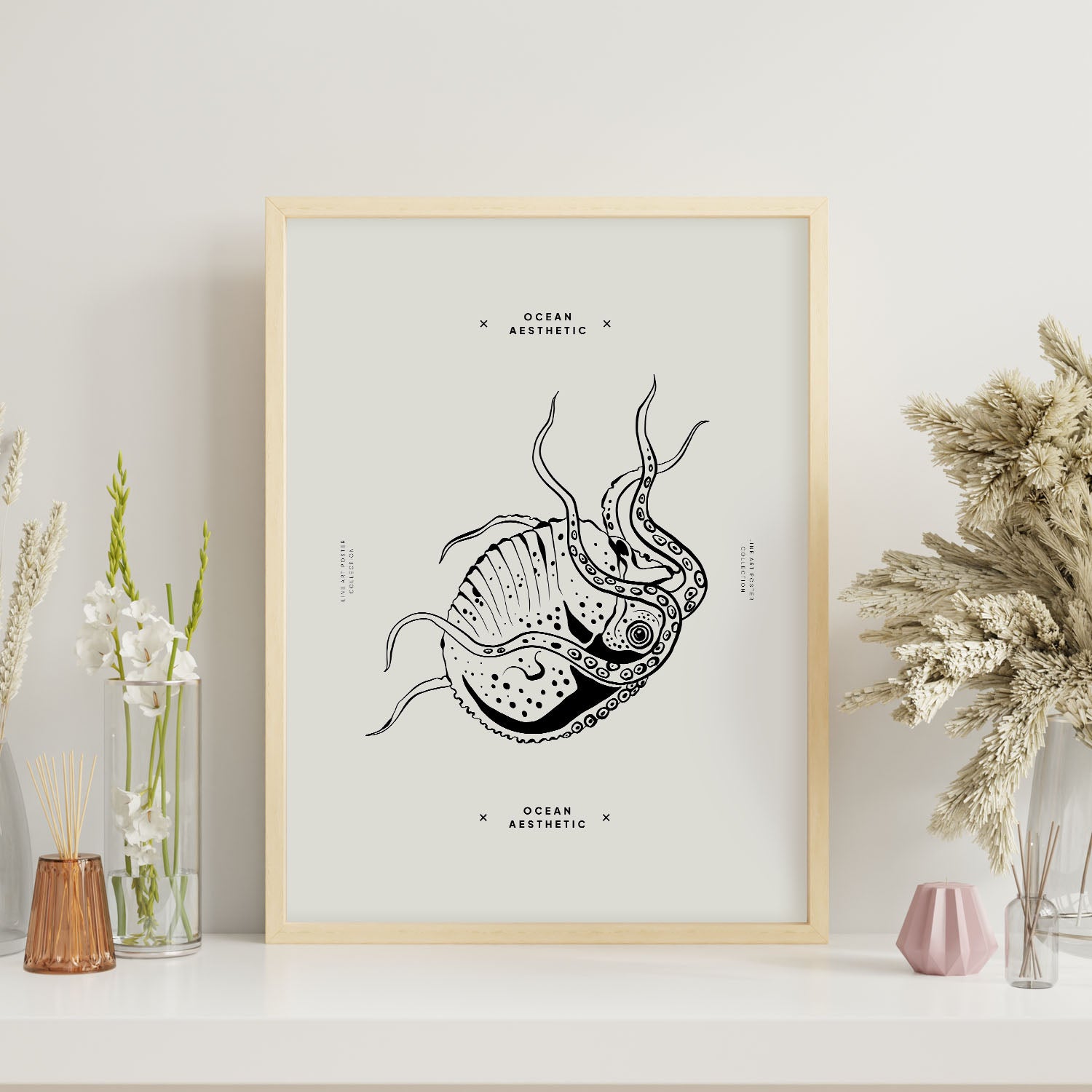 Stripped Octopus-Artwork-Nacnic-Nacnic Estudio SL