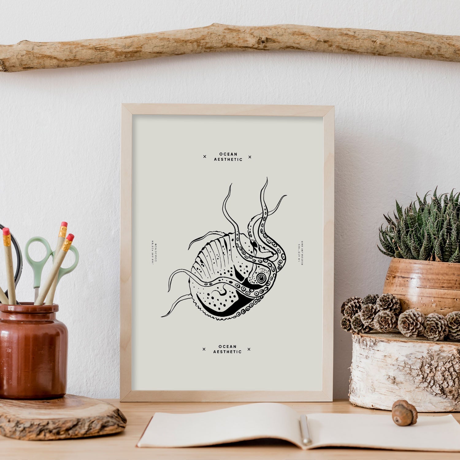 Stripped Octopus-Artwork-Nacnic-Nacnic Estudio SL