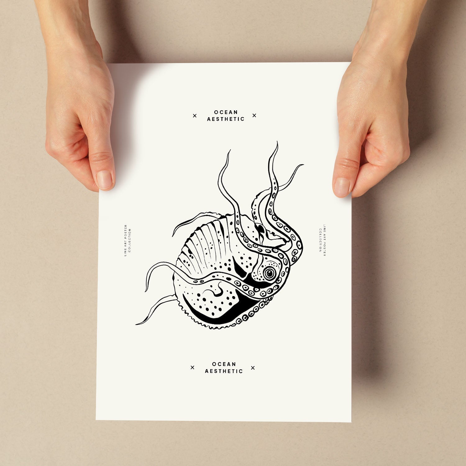 Stripped Octopus-Artwork-Nacnic-Nacnic Estudio SL