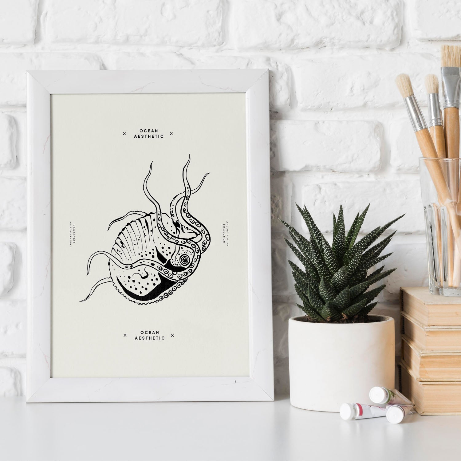 Stripped Octopus-Artwork-Nacnic-Nacnic Estudio SL