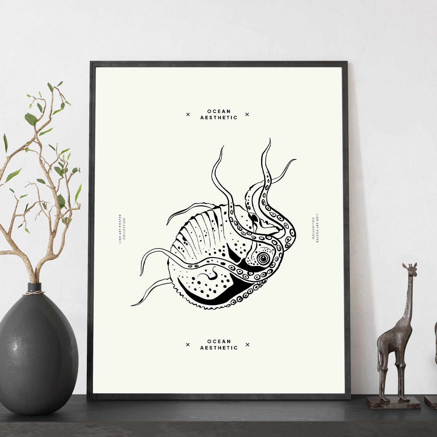 Stripped Octopus-Artwork-Nacnic-Nacnic Estudio SL