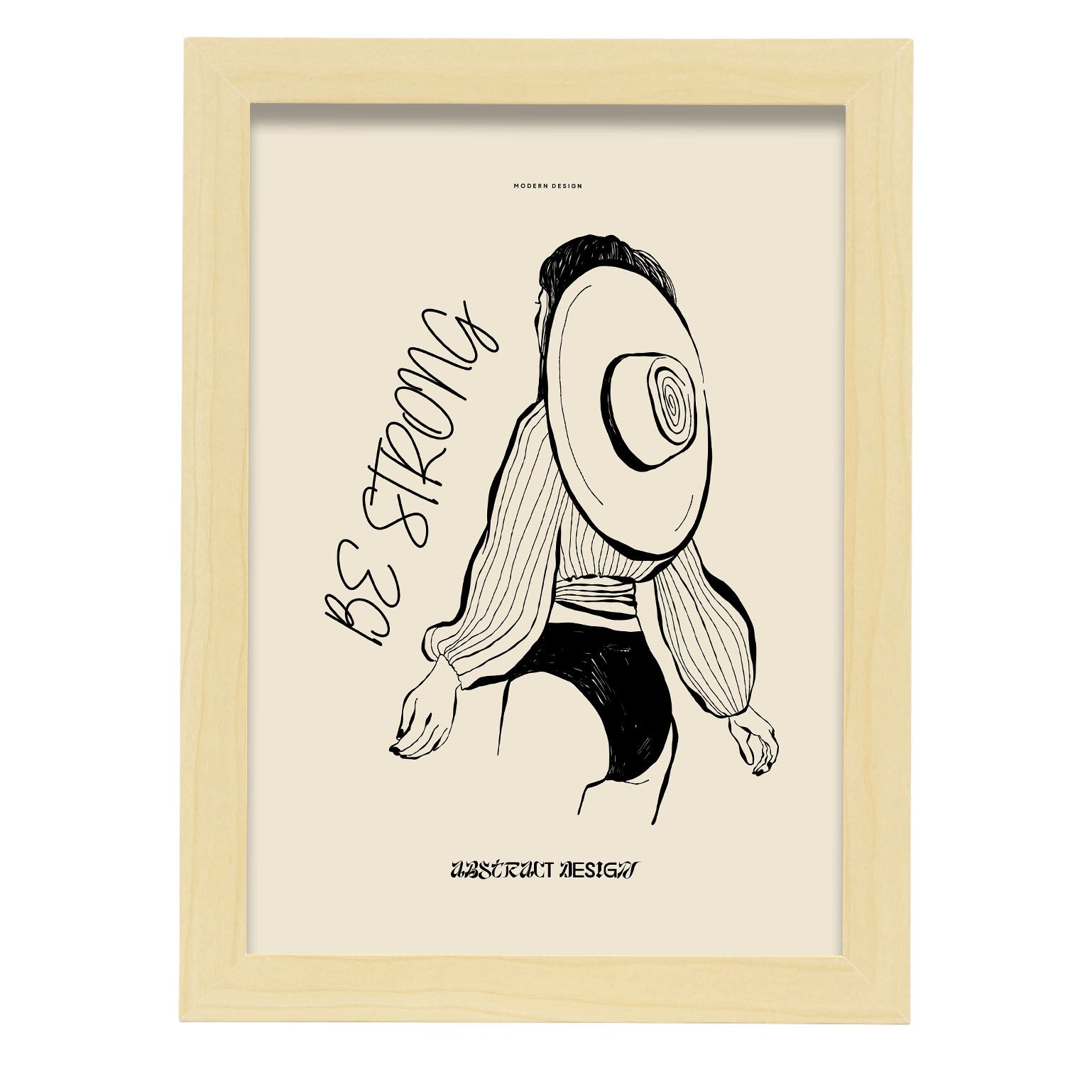 Strong-Artwork-Nacnic-A4-Marco Madera clara-Nacnic Estudio SL